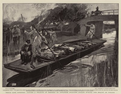 Su Último Viaje, rindiendo un Tributo de Respeto a los Soldados Japoneses muertos durante el Alivio de Pekín de Frank Craig