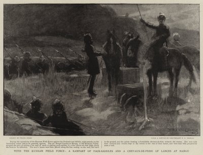 Con la Fuerza de Campo de Kurram, una muralla de sillas de montar y un Chevaux-de-Frise de lanzas en Hangu de Frank Craig