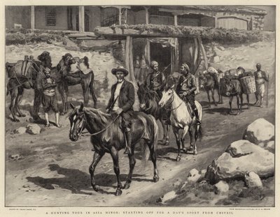 Un Tour de Caza en Asia Menor, comenzando un Día de Deporte desde Chivril de Frank Dadd