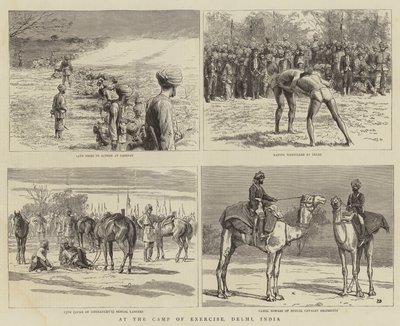 En el campamento de ejercicios, Delhi, India de Frank Dadd