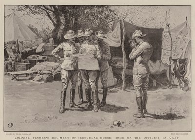 Regimiento de Caballería Irregular del Coronel Plumer, algunos de los oficiales en el campamento de Frank Dadd