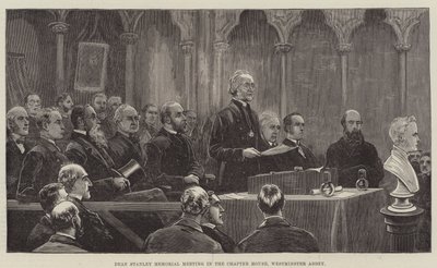 Reunión conmemorativa de Dean Stanley en la Sala Capitular, Abadía de Westminster de Frank Dadd