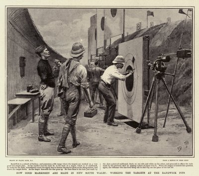 Cómo se hacen los buenos tiradores en Nueva Gales del Sur, trabajando en los objetivos en los pozos de Randwick de Frank Dadd