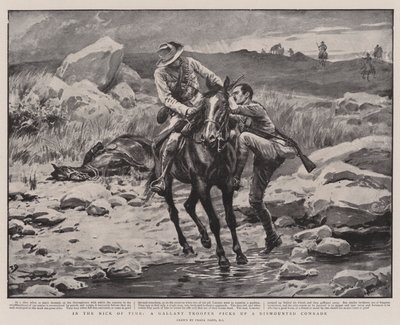 En el último momento, un valiente soldado recoge a un camarada desmontado de Frank Dadd