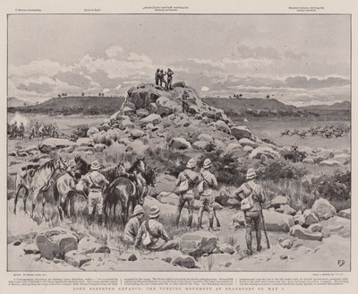 El avance de Lord Roberts, el movimiento de flanqueo en Brandfort el 3 de mayo de Frank Dadd