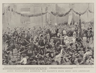 Accesión de la Reina Guillermina, Entrada Estatal de Su Majestad en Ámsterdam de Frank Dadd