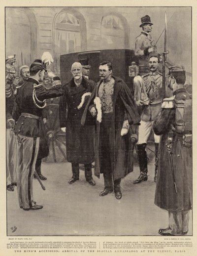 La ascensión del rey, llegada del embajador especial al Elíseo, París de Frank Dadd