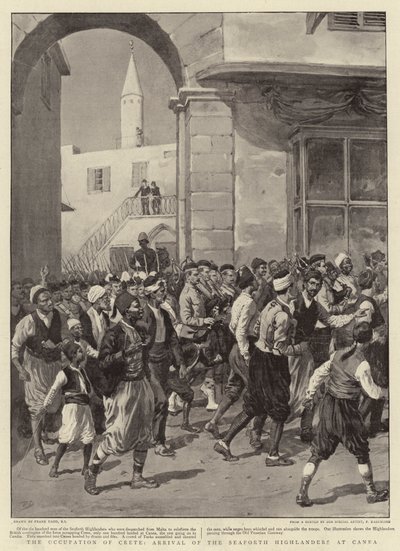 La ocupación de Creta, llegada de los Seaforth Highlanders a Canea de Frank Dadd