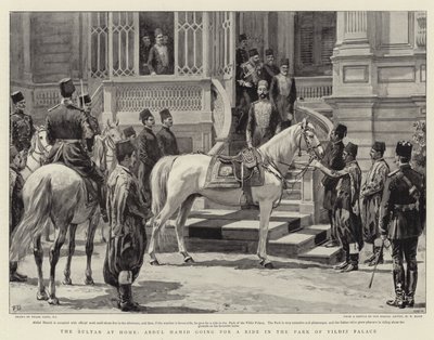El Sultán en casa, Abdul Hamid paseando en el Parque del Palacio de Yildiz de Frank Dadd