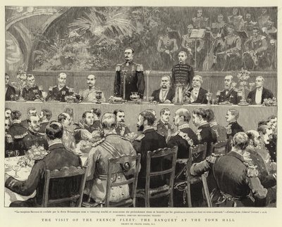 La visita de la flota francesa, el banquete en el Ayuntamiento de Frank Dadd