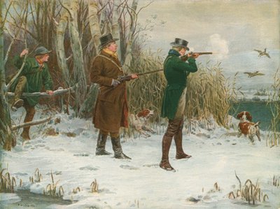 Caza de patos salvajes en Navidad de Frank Dadd