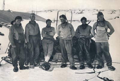 El grupo del teniente Campbell en su regreso a Cape Evans, 7 de noviembre de 1912 de Frank Debenham