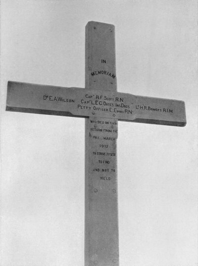 Cruz memorial erigida en Observation Hill para el Partido del Sur, 1913 de Frank Debenham