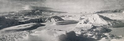 El glaciar inferior de Koettlitz, mostrando el efecto de las aguas de deshielo, c. 1911, 1913 de Frank Debenham