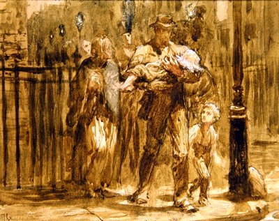 Una familia urbana de Frank Dicksee