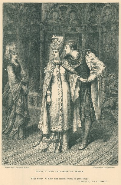 Ilustración para el Rey Enrique V de Shakespeare de Frank Dicksee