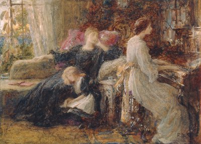 Recuerdos, c.1886 (acuarela sobre papel) de Frank Dicksee