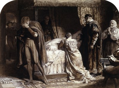 Escenas de Romeo y Julieta: La cámara de Julieta de Frank Dicksee