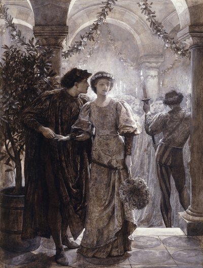 Escenas de Romeo y Julieta: La Escena del Baile de Frank Dicksee