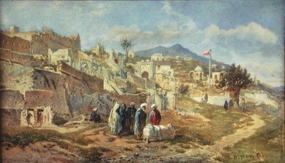 Un cementerio árabe, 24 de octubre de 1882 (acuarela y lápiz sobre papel) de Frank Dillon