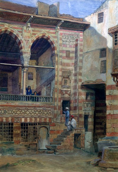 Patio en la Casa de Sheikh Sadat, El Cairo, 1873 de Frank Dillon
