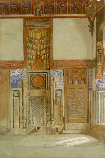 Interior de la casa del Mufti Sheikh El Mahadi, El Cairo de Frank Dillon