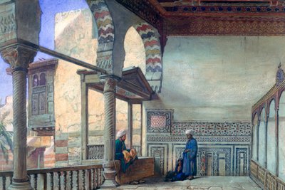 Logia, Recepción de Verano, Casa de Memlook Radnau Bey, El Cairo, 1870 de Frank Dillon