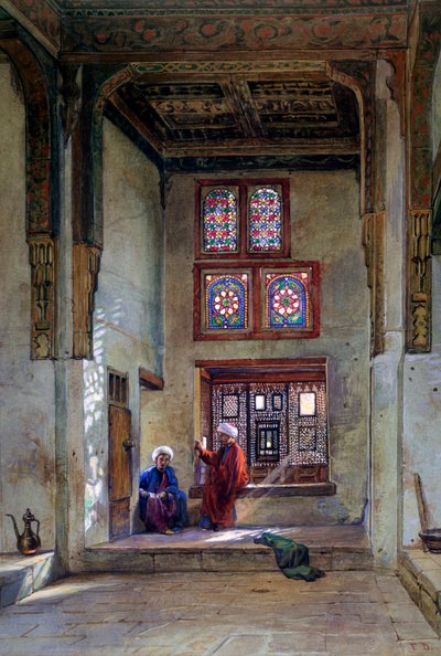 Sala de recepción, Casa de Memlook Radnau Bey, El Cairo, 1873 de Frank Dillon