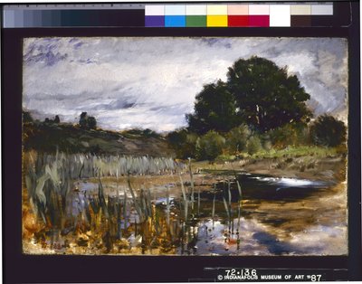 Paisaje electoral (óleo sobre lienzo) de Frank Duveneck