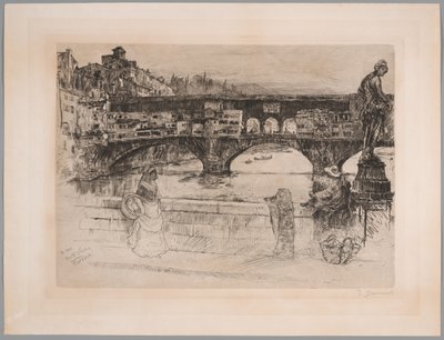 Ponte Vecchio, Florencia (Primer Plato) de Frank Duveneck