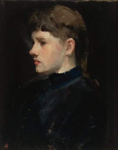 Retrato de dama (Cabeza de niña) de Frank Duveneck
