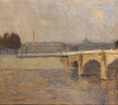 Sena en París, Puente de la Concordia de Frank Edwin Scott