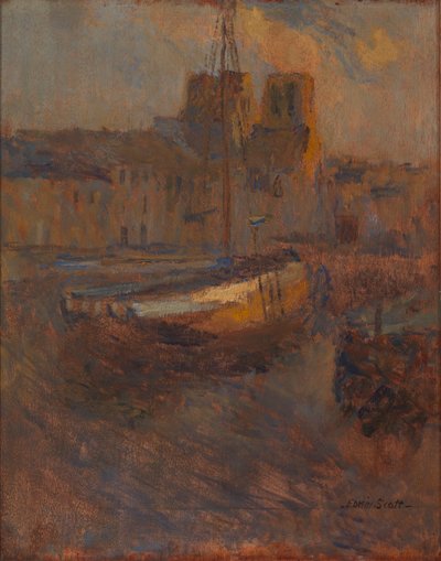 Barcos anclados, Cherbourg no. II de Frank Edwin Scott