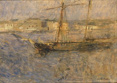 Barcos anclados, Cherburgo no. I, s.f. de Frank Edwin Scott