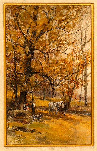 Paisaje (acuarela sobre papel) de Frank English