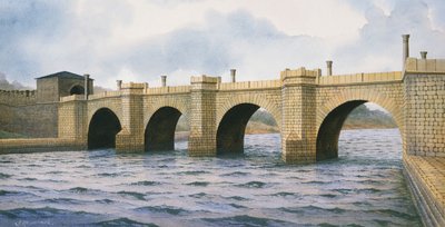 Muro de Adriano, estribo del puente de Chesters, siglo II, c. 1990-2010 de Frank Gardiner