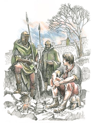 Soldados romanos, siglo II, c. 1990-2010 de Frank Gardiner