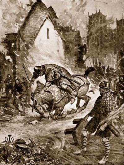 William herido fatalmente en Mantes, ilustración de 