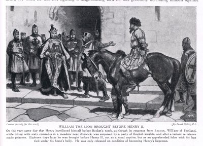 Guillermo el León llevado ante Enrique II, años 1920 de Frank Gillett
