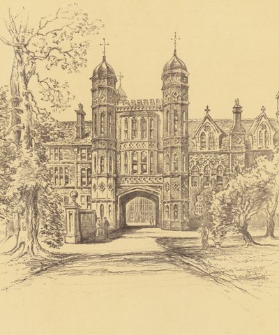 Escuela Rossall (litografía) de Frank Greenwood