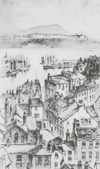 Scarborough desde Castle Hill (litografía) de Frank Greenwood