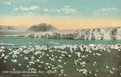 Glaciar Muir, Bahía de los Glaciares, Alaska, Estados Unidos (foto en color) de Frank H. Nowell