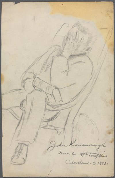 Boceto de John Kavanaugh, 1882 de Frank H. Tompkins