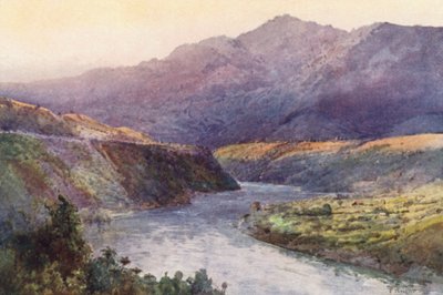 Nueva Zelanda: En el Alto Wanganui (litografía en color) de Frank H Wright
