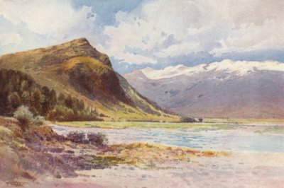 Nueva Zelanda: "Paraíso", Lago Wakatipu (litografía en color) de Frank H Wright