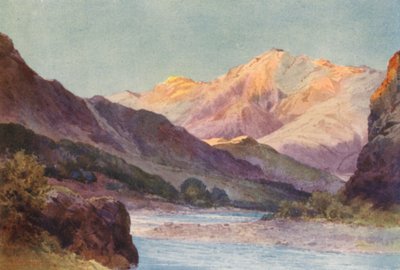 Nueva Zelanda: El desfiladero de Wairau (litografía en color) de Frank H Wright