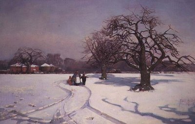 Un paisaje soleado de invierno de Frank Hind