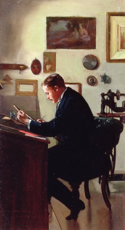 Autorretrato, 1891 de Frank Hobden