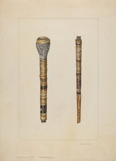 Bastón de cuerno de vaca de Frank J. Mace