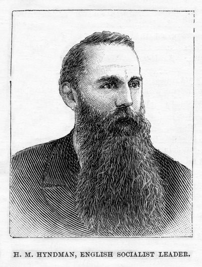 H.M. Hyndman, fundador del primer partido político socialista británico, ilustración de 